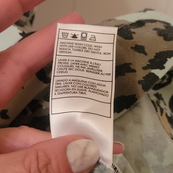 HURLEY Turquoise Animal Print Mini-Dress with Stretch - Picture 3 of 5